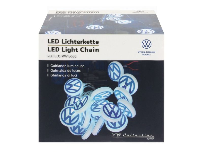 VW Logo 3D lysslynge 3 m, 20 x LED (USB-C)
