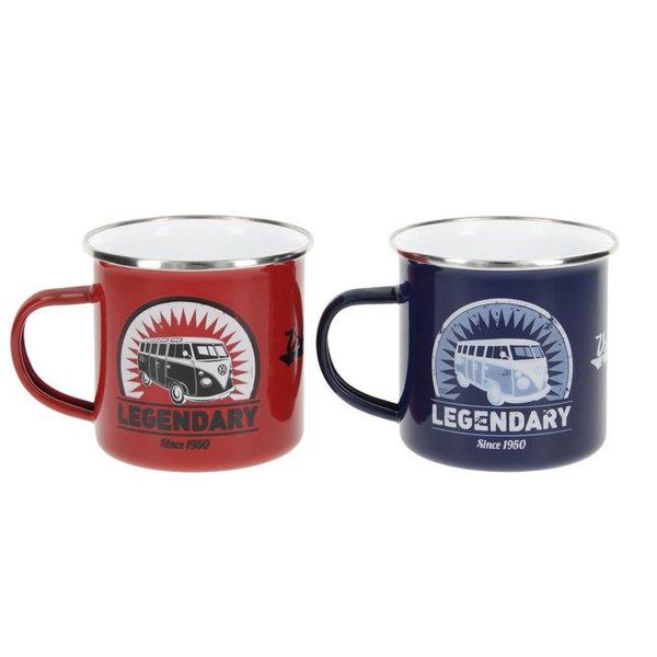 Hovedbilde Volkswagen VW T1 Bus Enamel Mug 2-pc Set 350ml in ...