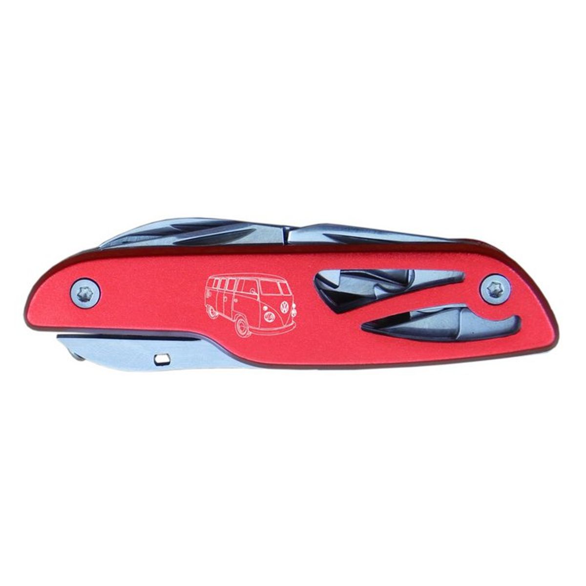 Volkswagen VW T1 Bus Pocket Knife in Gift Tin - Red