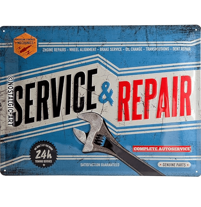 Hovedbilde Service & Repair Skilt A3